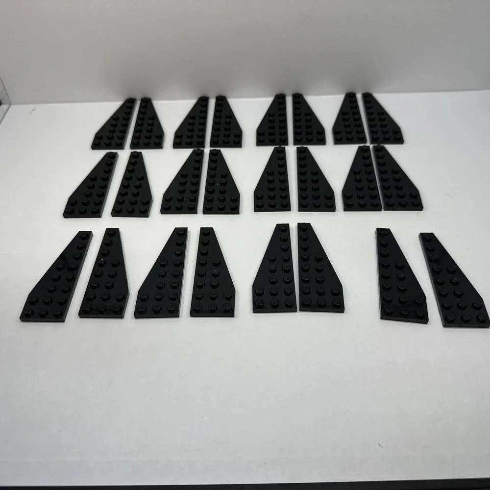 LEGO Parts - Black Wedge, Plate 8 x 3 Pentagonal Left & Right 50305‎ 50304 Lot